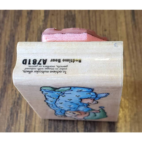 Rubber Stampede Bedtime Bear A781D Rubber Stamp Wood - Picture 6 of 7